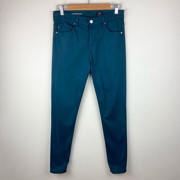 AG ‘The Farrah’ High-Rise Skinny Ankle Suede Pant - Brooks Wash - Picture 2 of 8